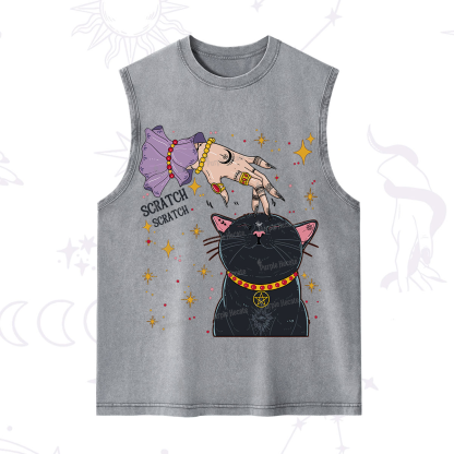 Purplehecate Witch's Cat Scratch Washed Tank