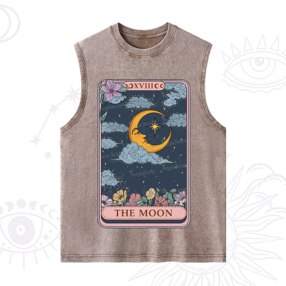 Purplehecate The Moon Tarot Card Washed Tank