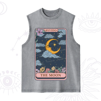 Purplehecate The Moon Tarot Card Washed Tank