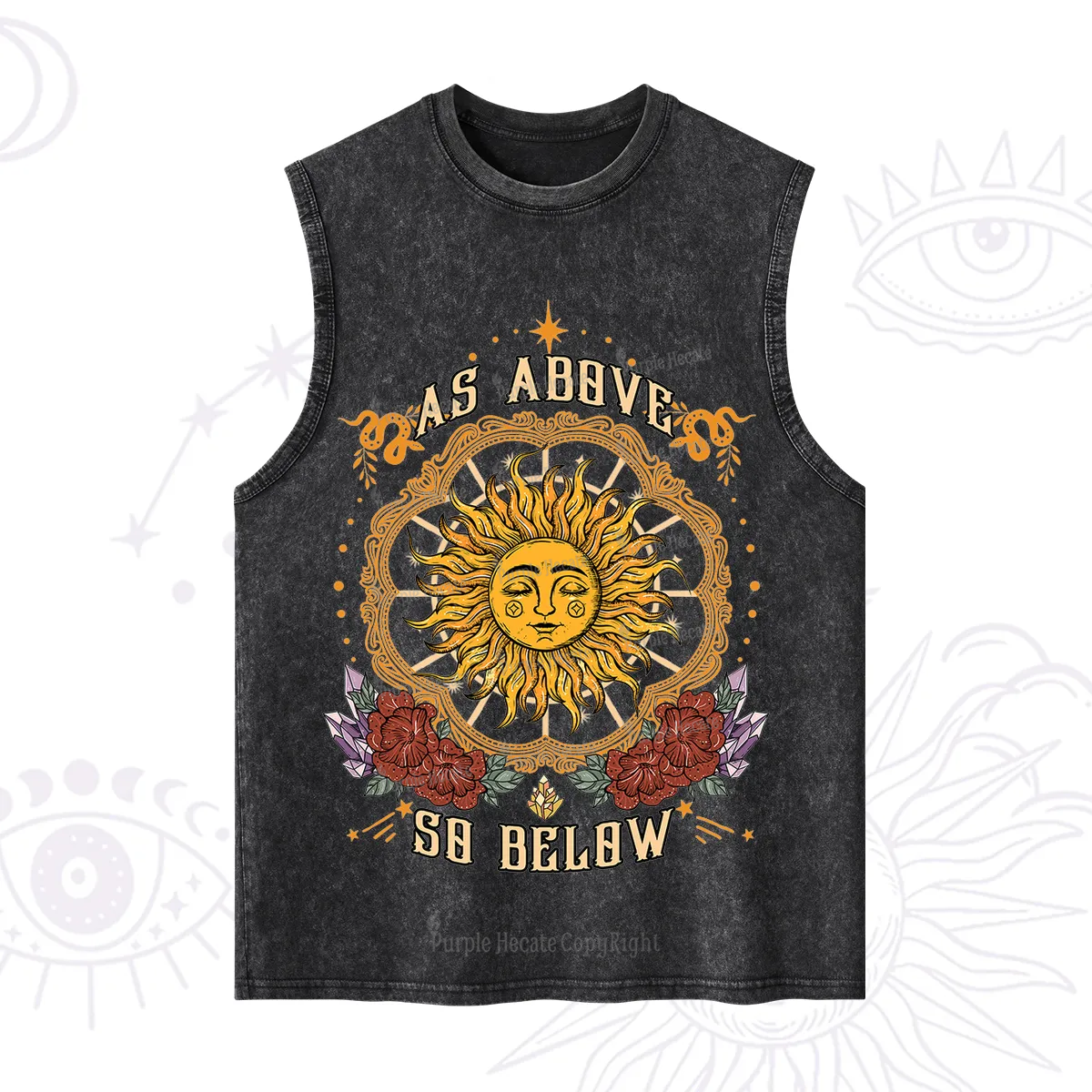 Purplehecate As Above So Below Washed Tank