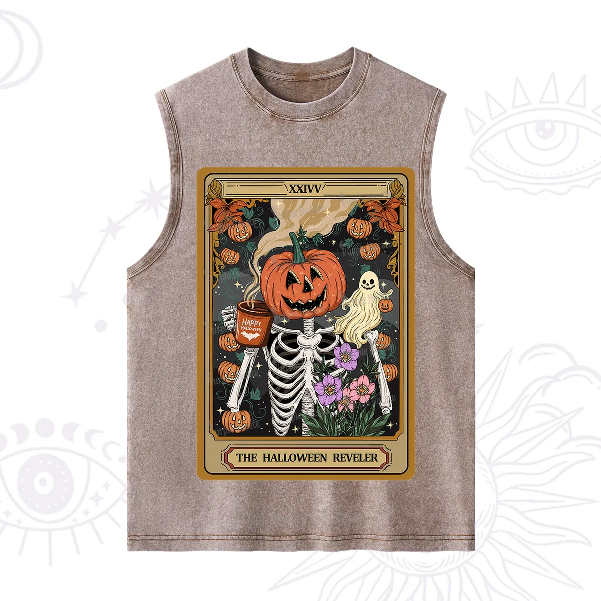Purplehecate The Halloween Reveler Tarot Washed Tank