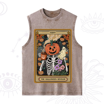 Purplehecate The Halloween Reveler Tarot Washed Tank