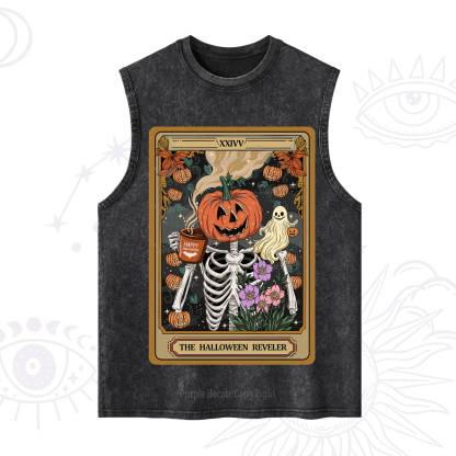Purplehecate The Halloween Reveler Tarot Washed Tank