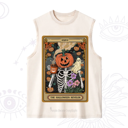 Purplehecate The Halloween Reveler Tarot Washed Tank