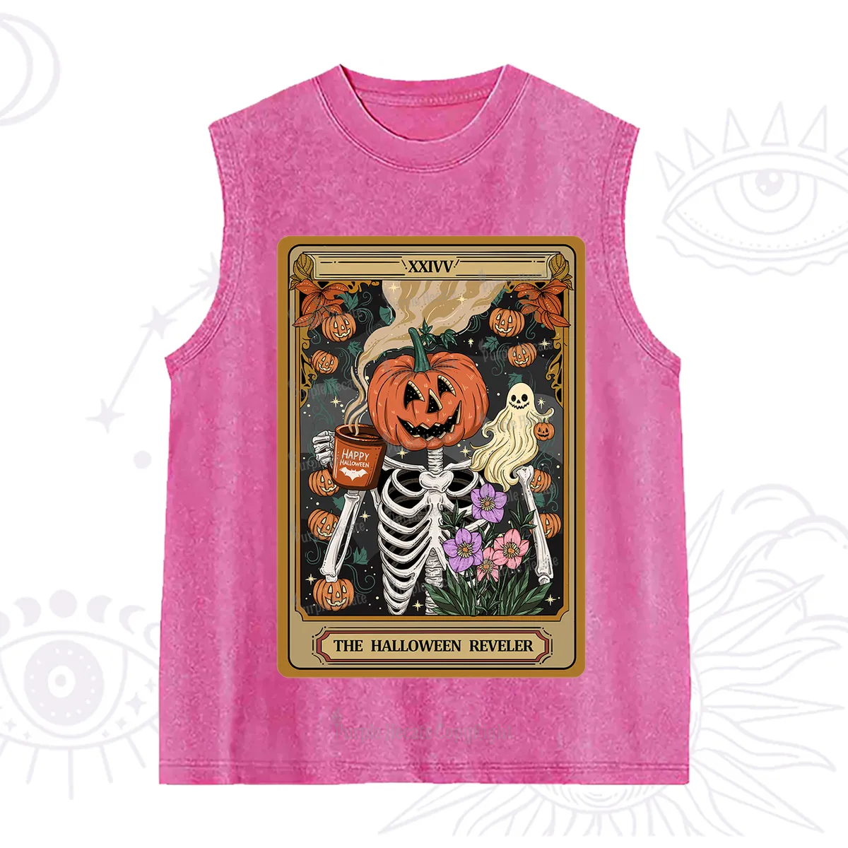 Purplehecate The Halloween Reveler Tarot Washed Tank
