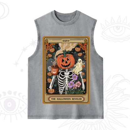 Purplehecate The Halloween Reveler Tarot Washed Tank