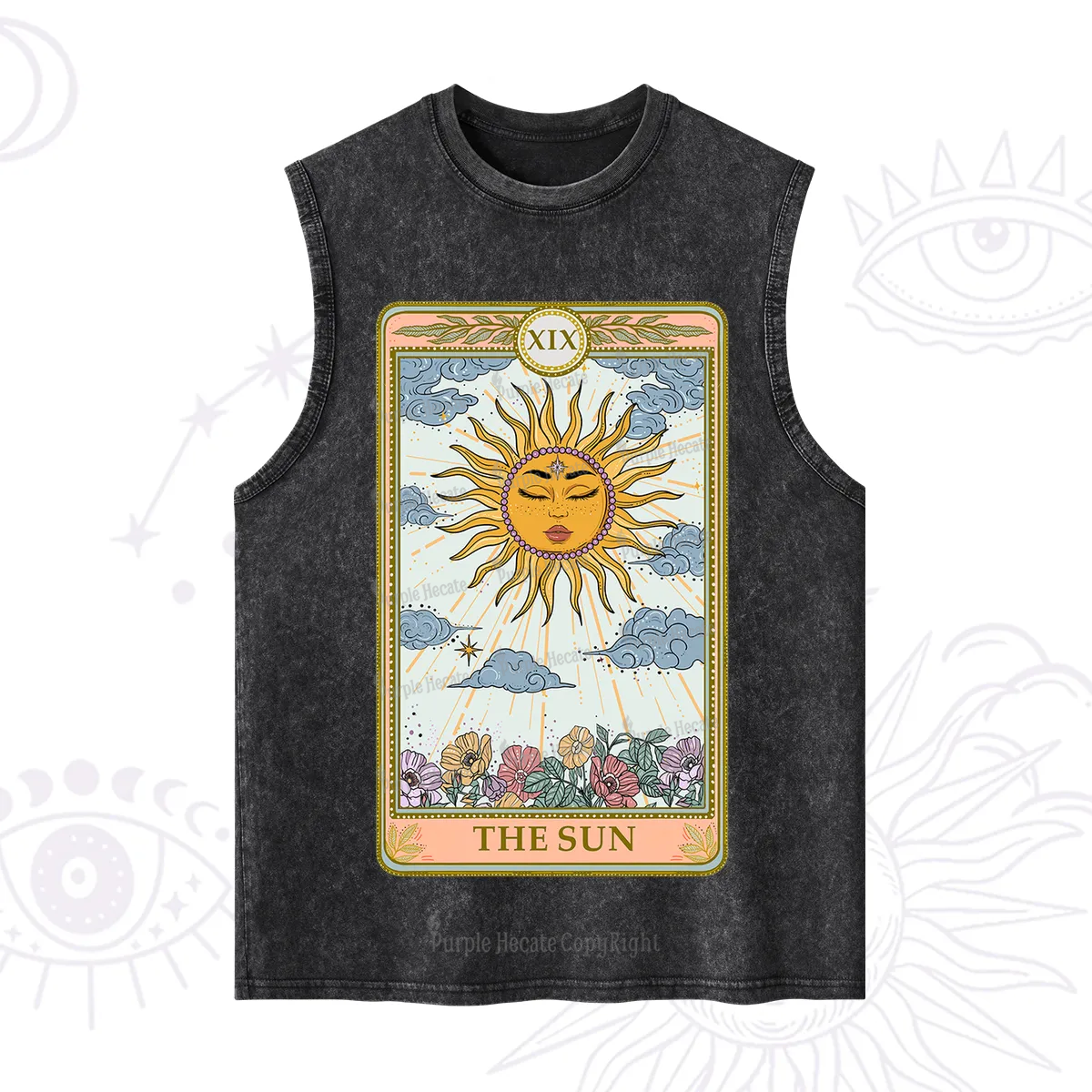 Purplehecate The Sun Tarot Washed Tank