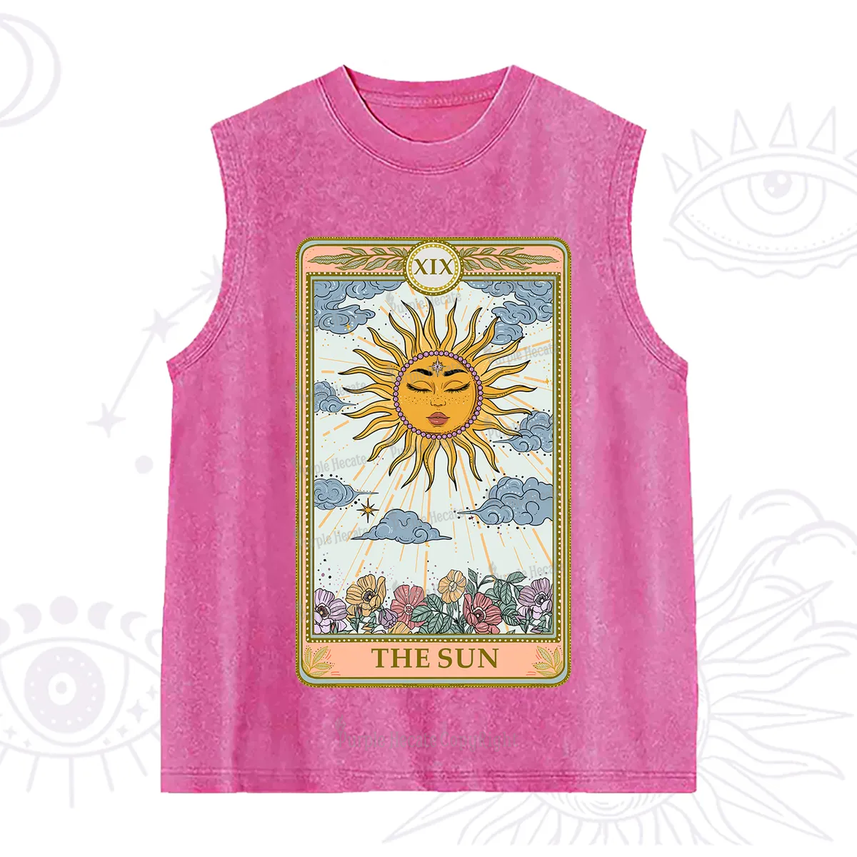 Purplehecate The Sun Tarot Washed Tank