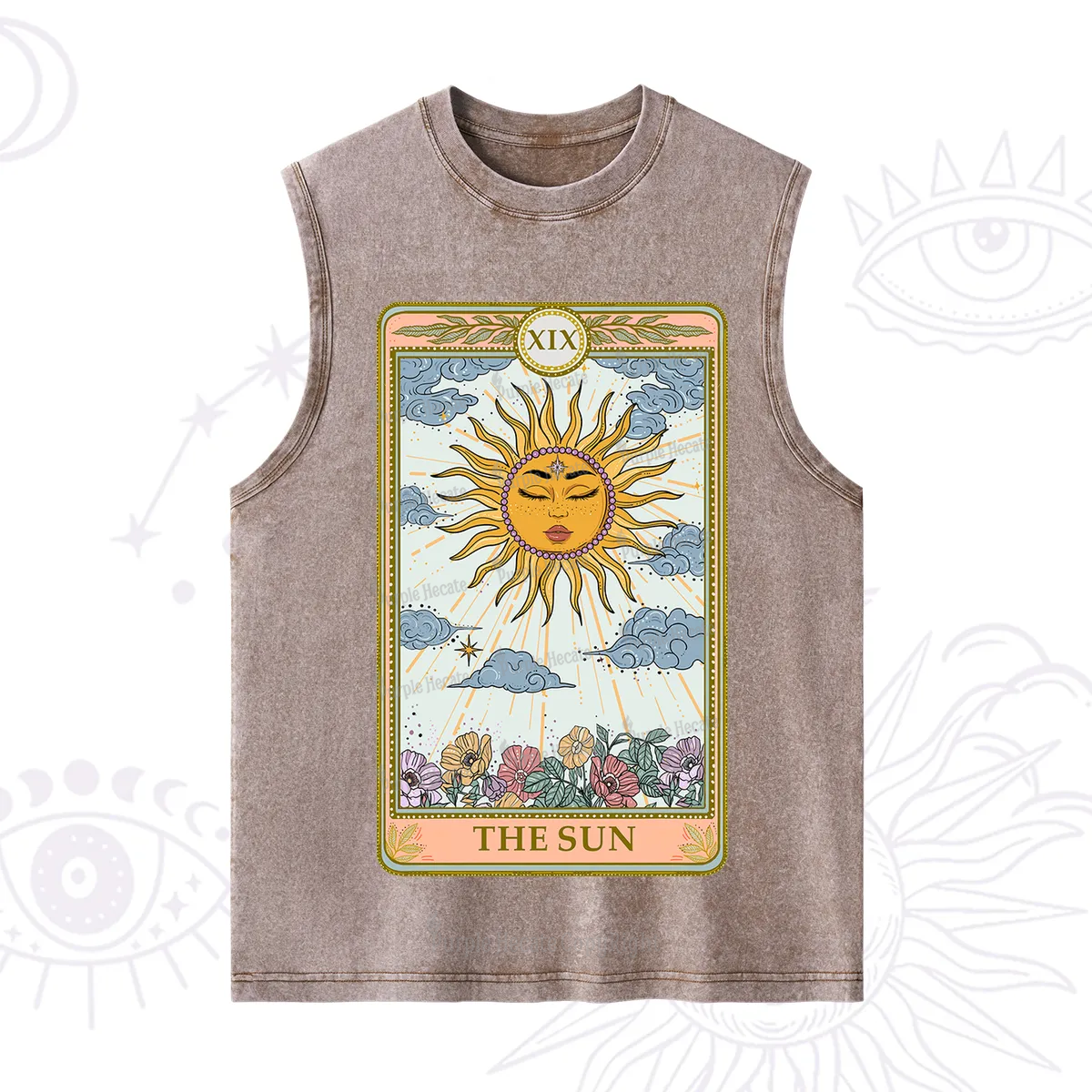 Purplehecate The Sun Tarot Washed Tank