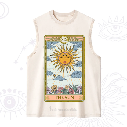 Purplehecate The Sun Tarot Washed Tank