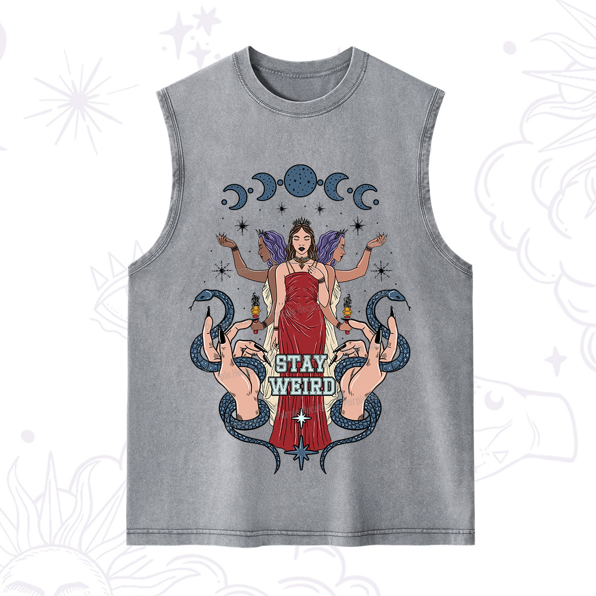 Purplehecate Stay Weird Goddess Washed Tank