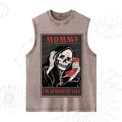Purplehecate The Mommy I'm Afraid Of Life Oracle Card Washed Tank