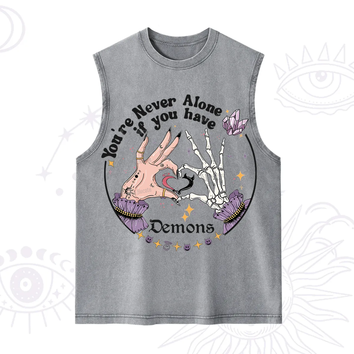 Purplehecate You're Never Alone If You Have Demons Washed Tank