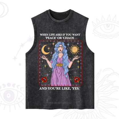 Purplehecate Peace Or Chaos Washed Tank