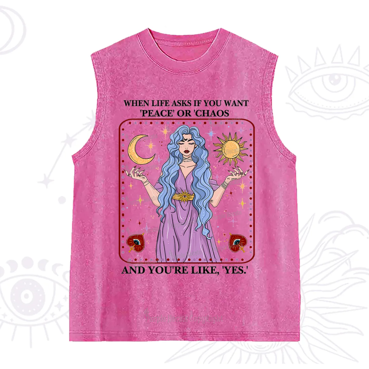 Purplehecate Peace Or Chaos Washed Tank