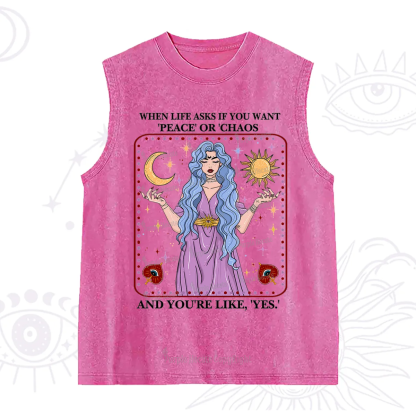 Purplehecate Peace Or Chaos Washed Tank
