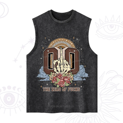 Purplehecate The Zero of Fucks No Apologies Washed Tank