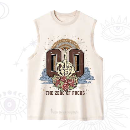Purplehecate The Zero of Fucks No Apologies Washed Tank