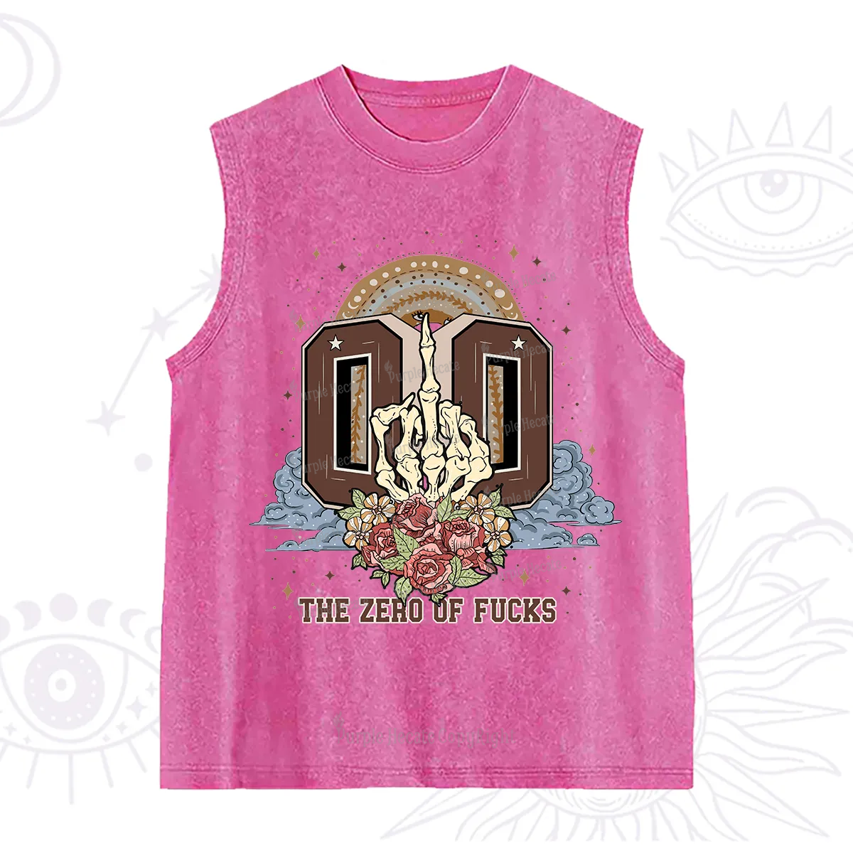 Purplehecate The Zero of Fucks No Apologies Washed Tank