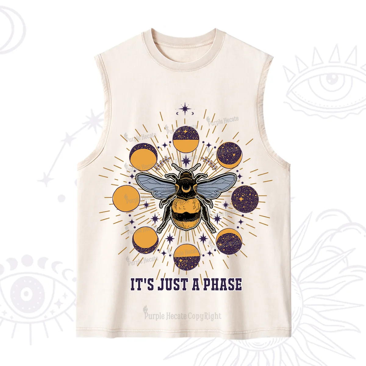 Purplehecate It's Just a Moon Bee Phase Washed Tank