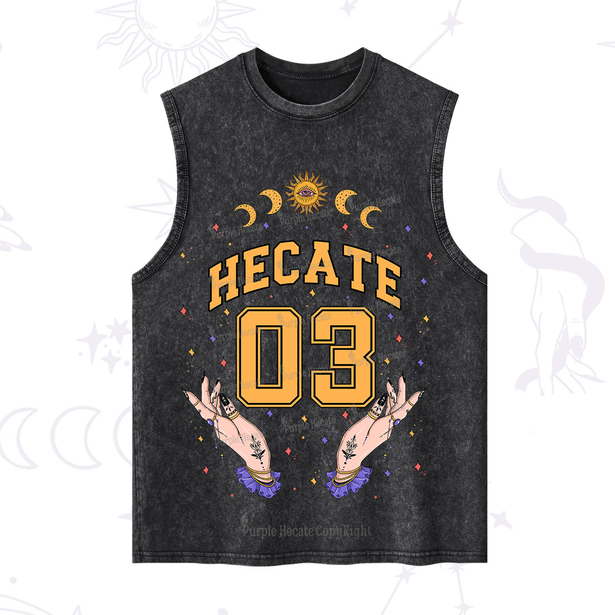 Purplehecate Hecate Moonlight Sorcery Washed Tank