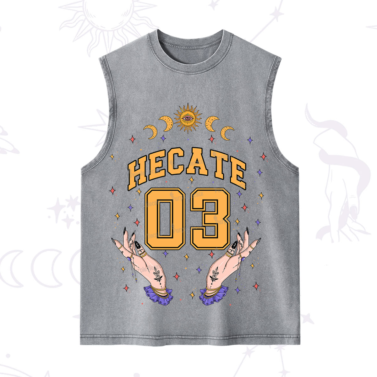 Purplehecate Hecate Moonlight Sorcery Washed Tank