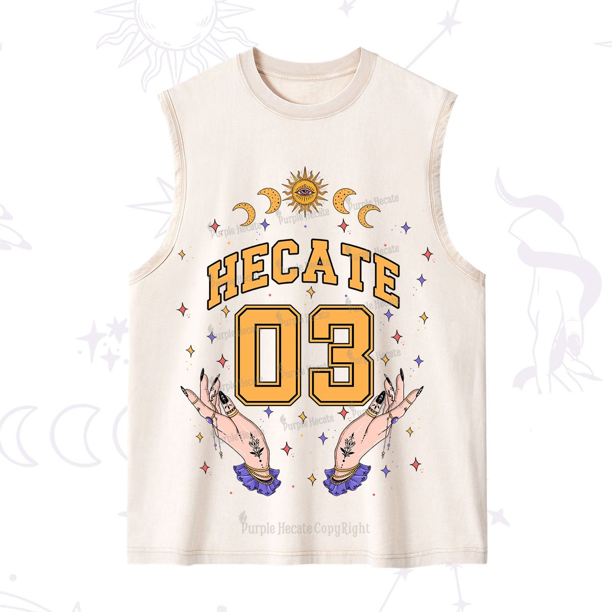 Purplehecate Hecate Moonlight Sorcery Washed Tank