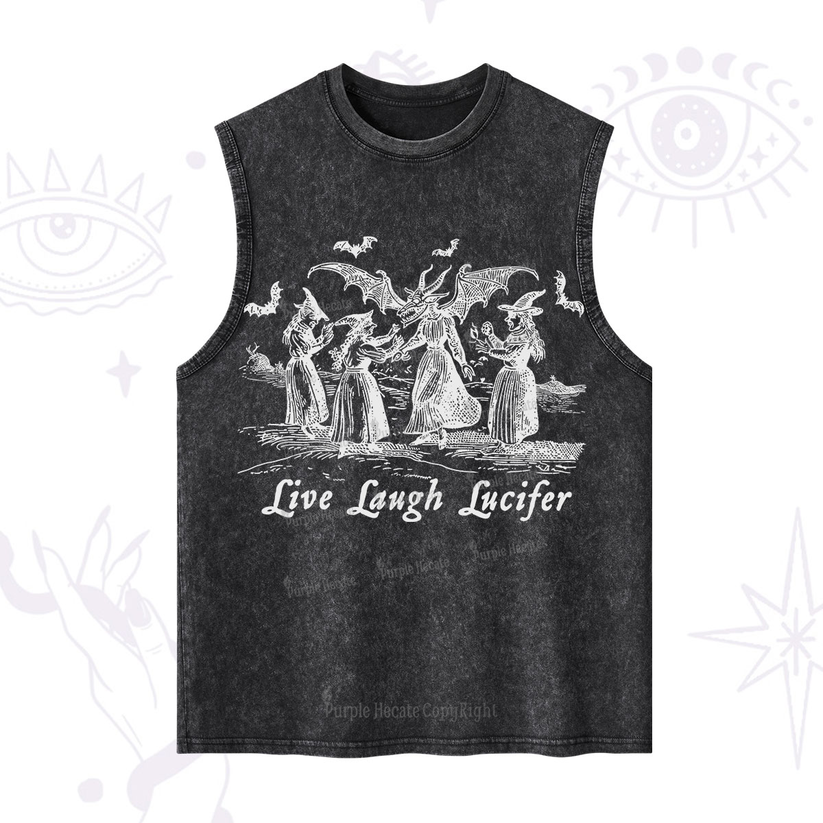 Purplehecate Live Laugh Lucifer Occult Washed Tank