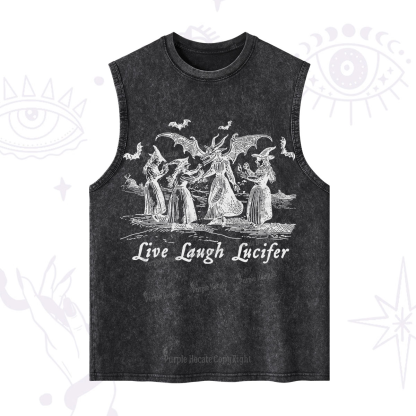 Purplehecate Live Laugh Lucifer Occult Washed Tank
