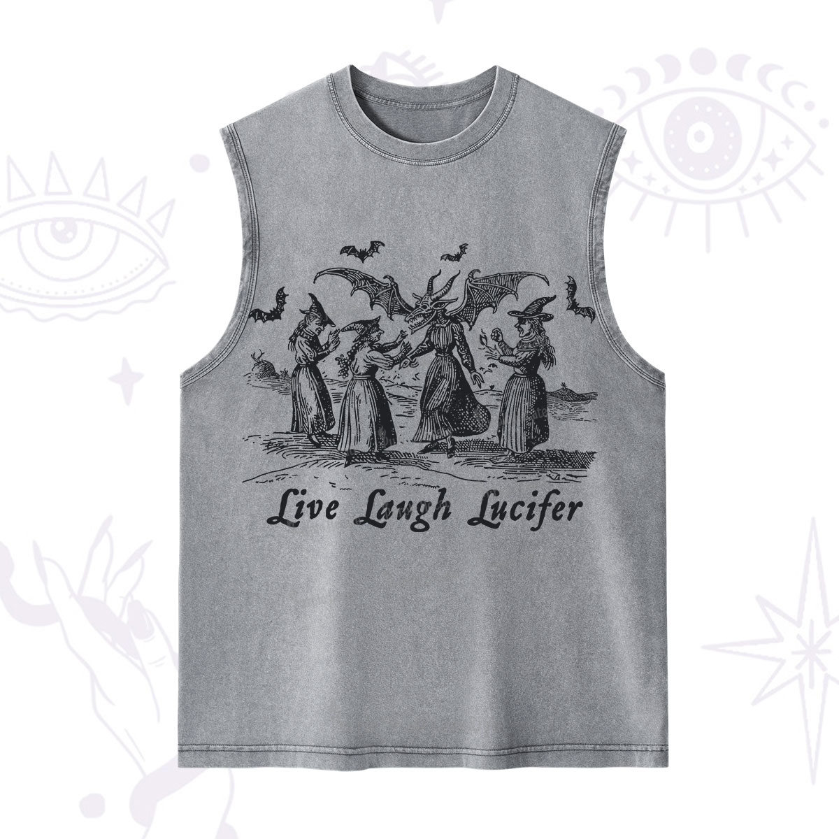 Purplehecate Live Laugh Lucifer Occult Washed Tank