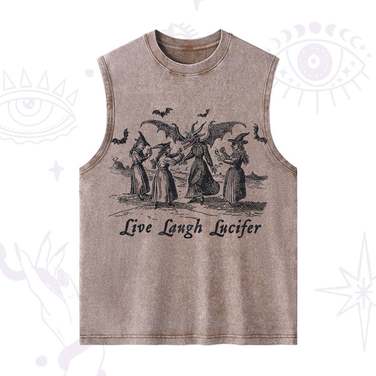 Purplehecate Live Laugh Lucifer Occult Washed Tank