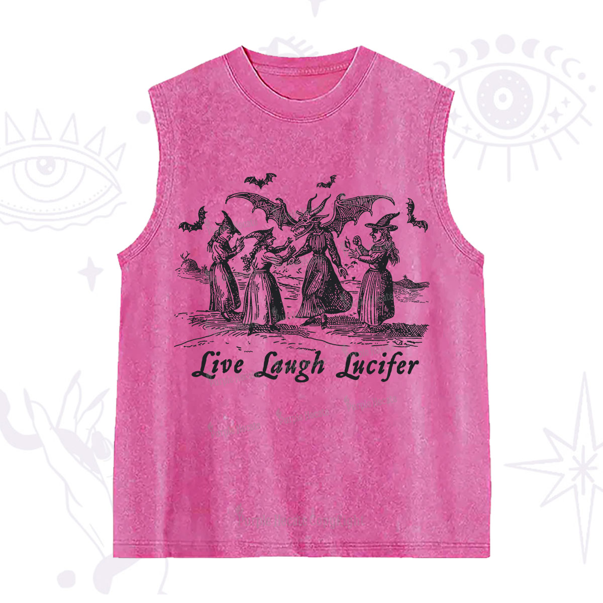 Purplehecate Live Laugh Lucifer Occult Washed Tank