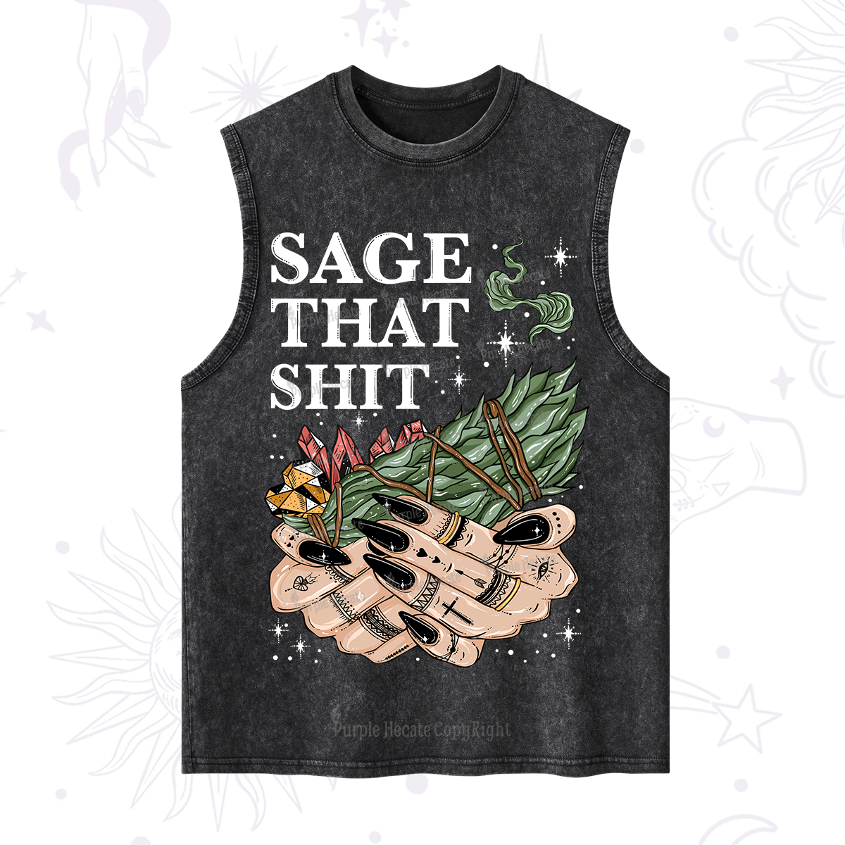 Purplehecate Smudge That Shit Washed Tank