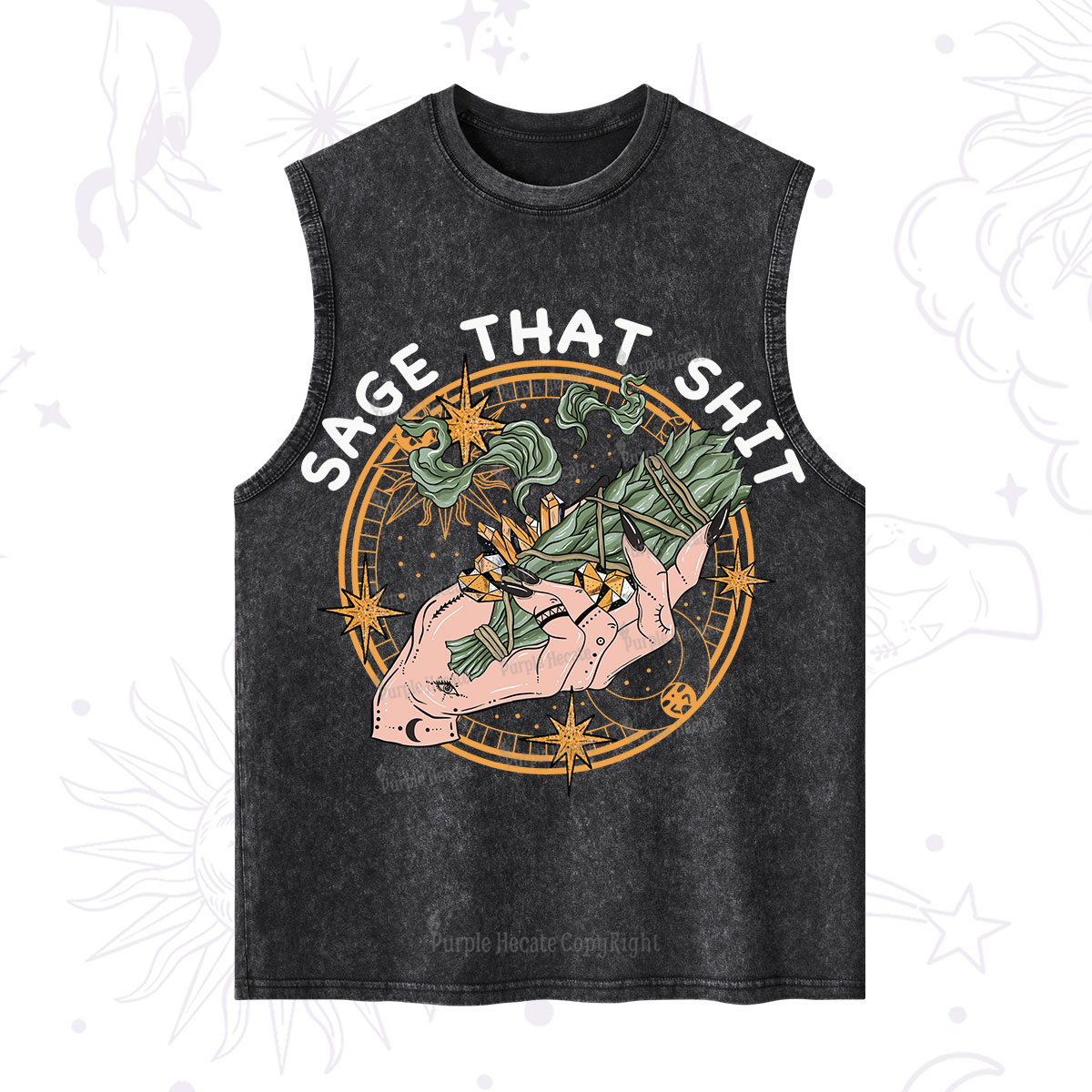 Purplehecate Smudge That Shit Washed Tank