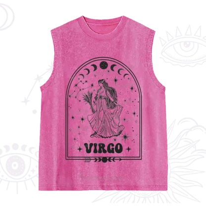 Purplehecate Zodiac Virgo Under the Stars Washed Tank