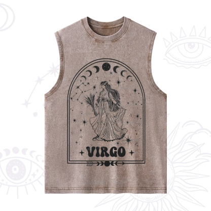 Purplehecate Zodiac Virgo Under the Stars Washed Tank