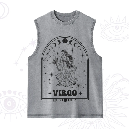 Purplehecate Zodiac Virgo Under the Stars Washed Tank