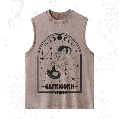 Purplehecate Zodiac Capricorn Under the Stars Washed Tank