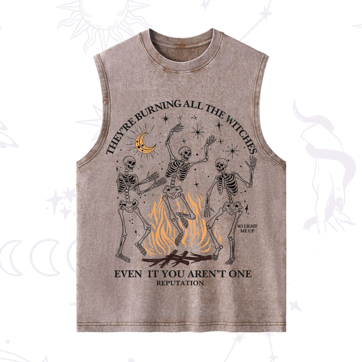 Purplehecate They're Burning All The Witches Even If You Aren't One Washed Tank