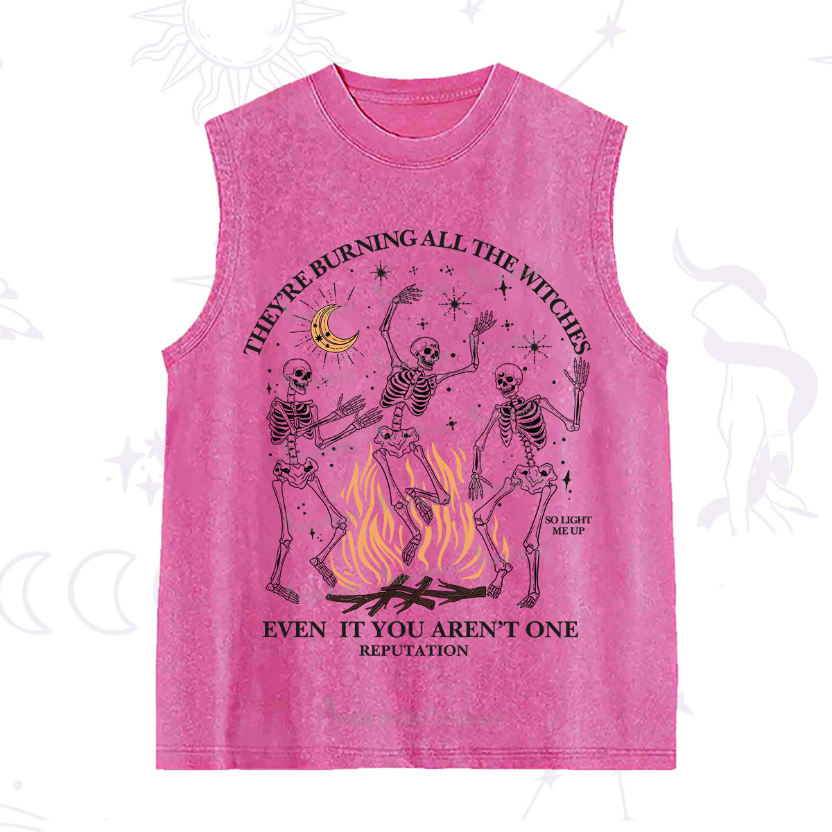 Purplehecate They're Burning All The Witches Even If You Aren't One Washed Tank