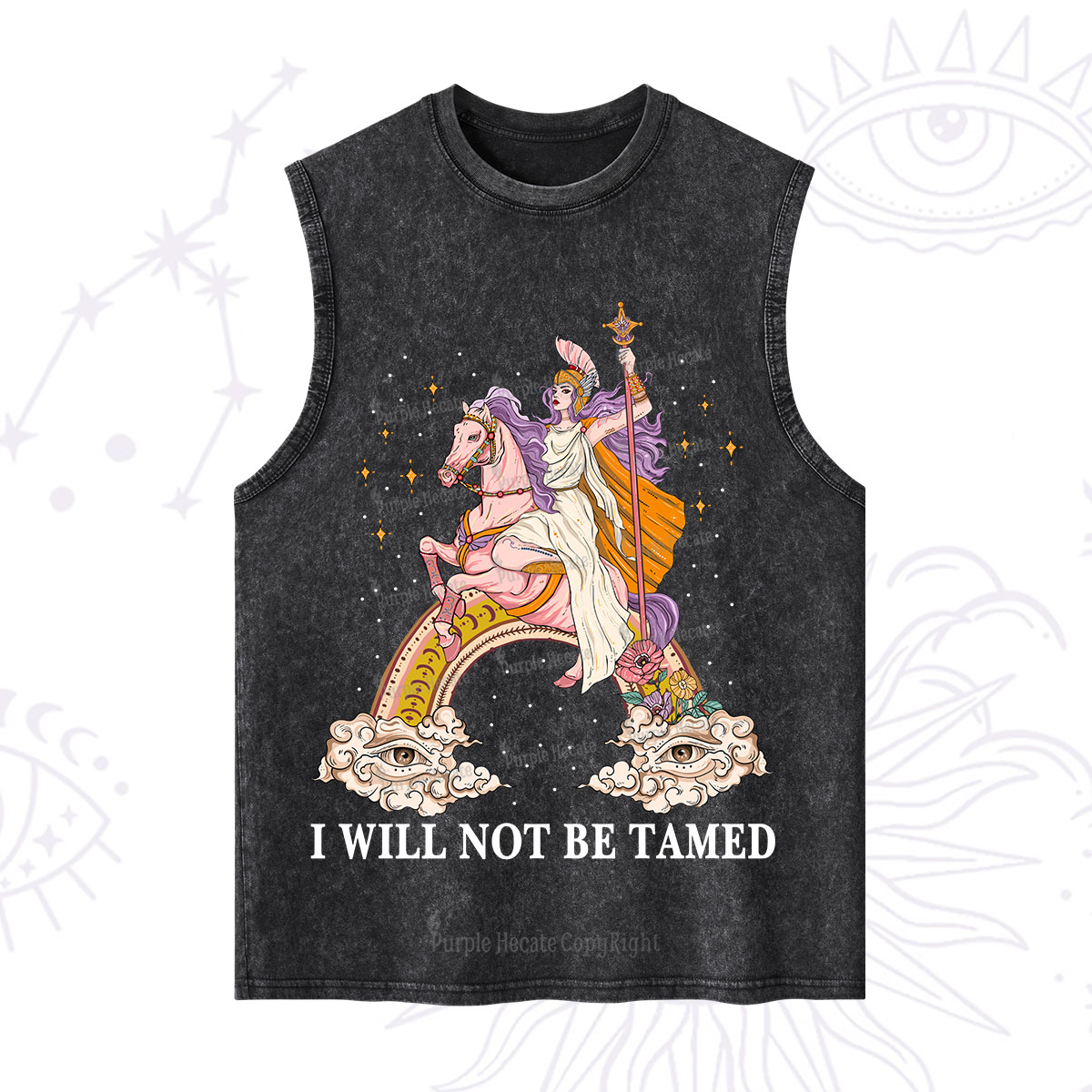 Purplehecate I Will Not Be Tamed Washed Tank