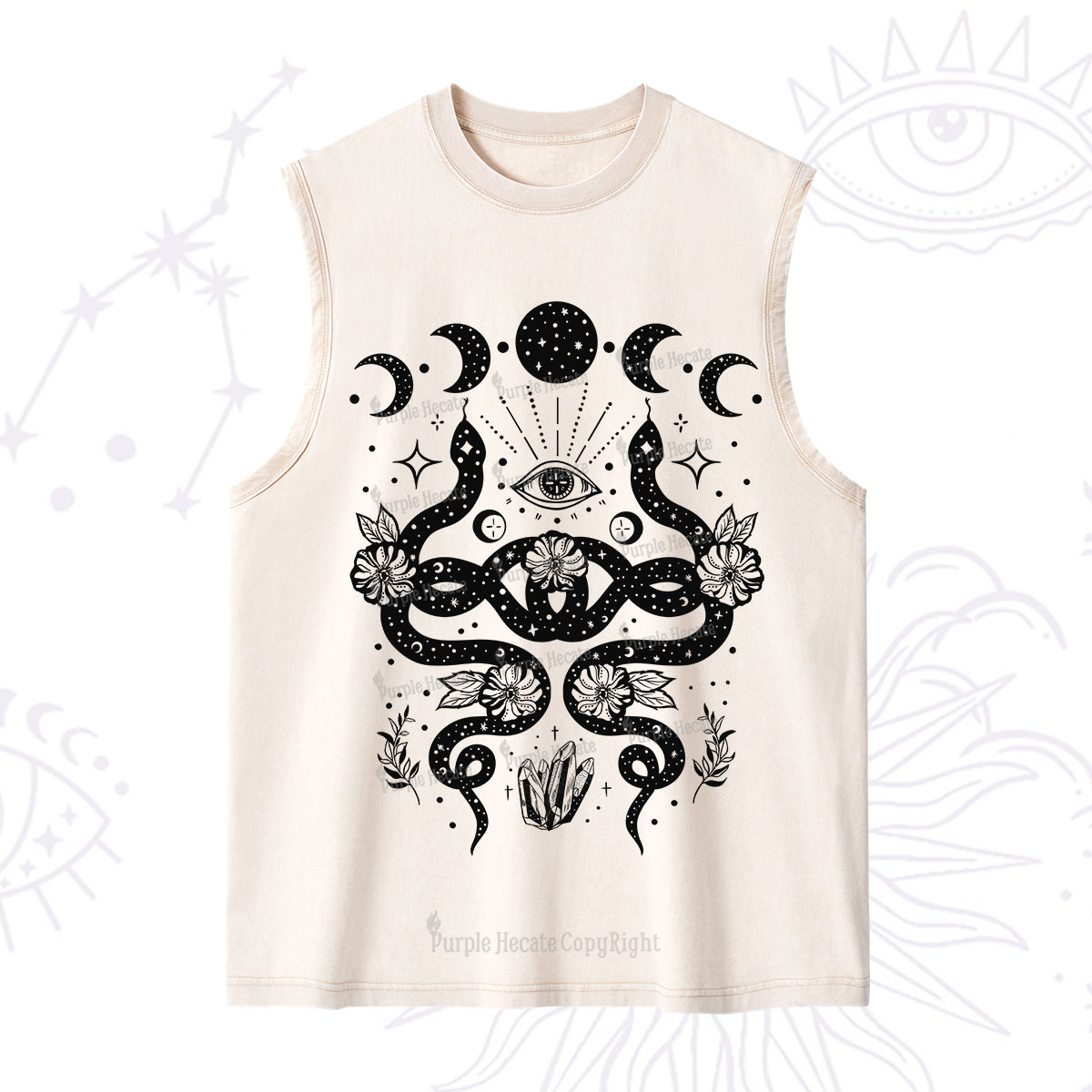 Purplehecate Lunar Serpent Alchemy Washed Tank