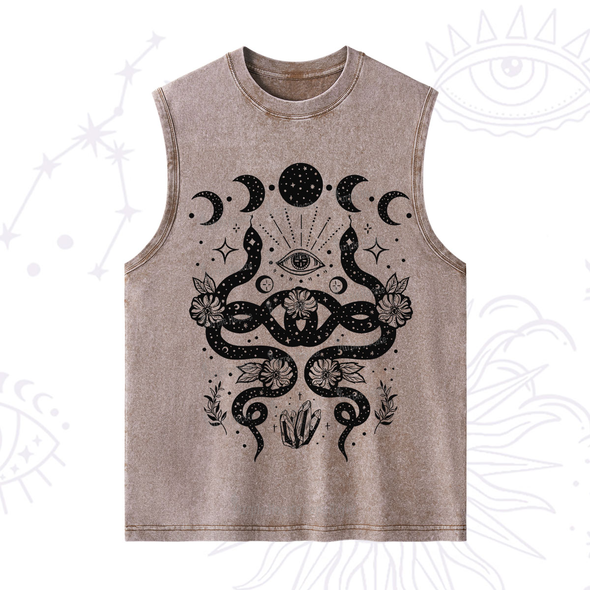Purplehecate Lunar Serpent Alchemy Washed Tank