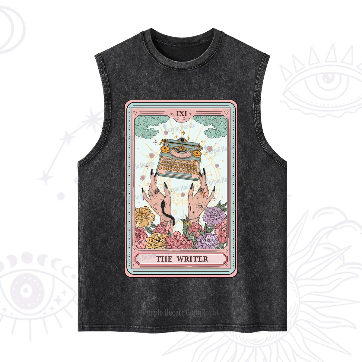 Purplehecate The Writer Tarot Card Washed Tank