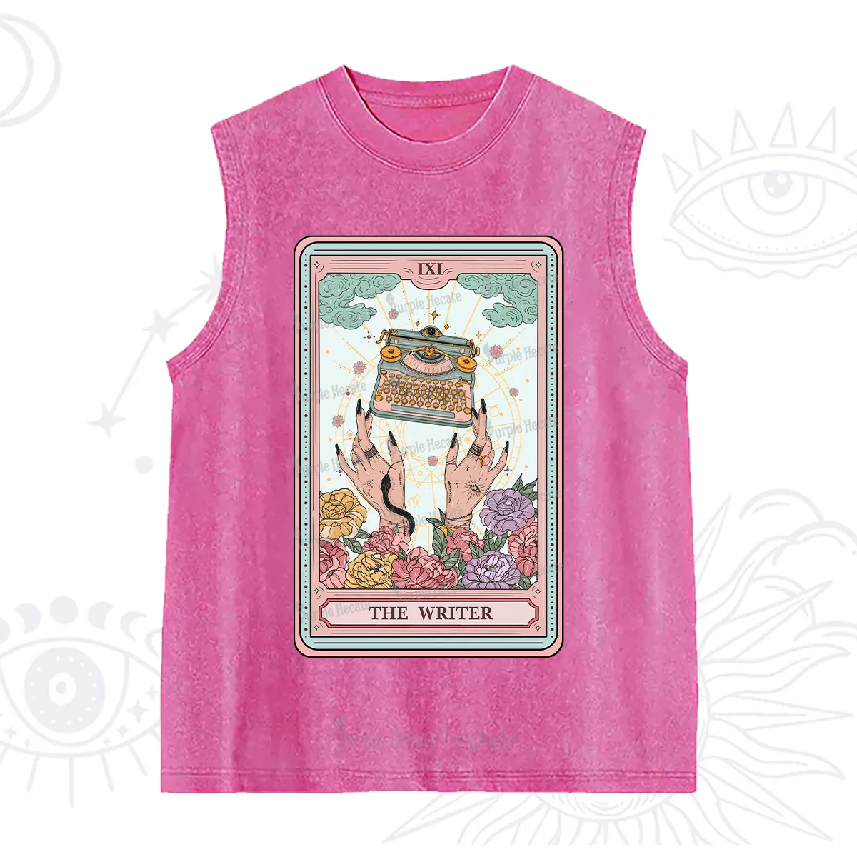 Purplehecate The Writer Tarot Card Washed Tank