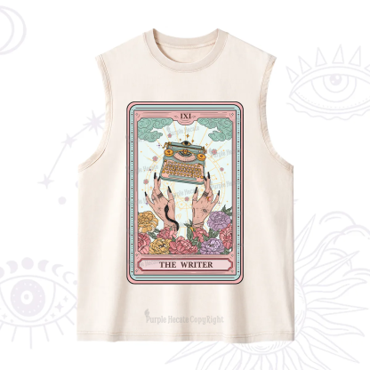 Purplehecate The Writer Tarot Card Washed Tank