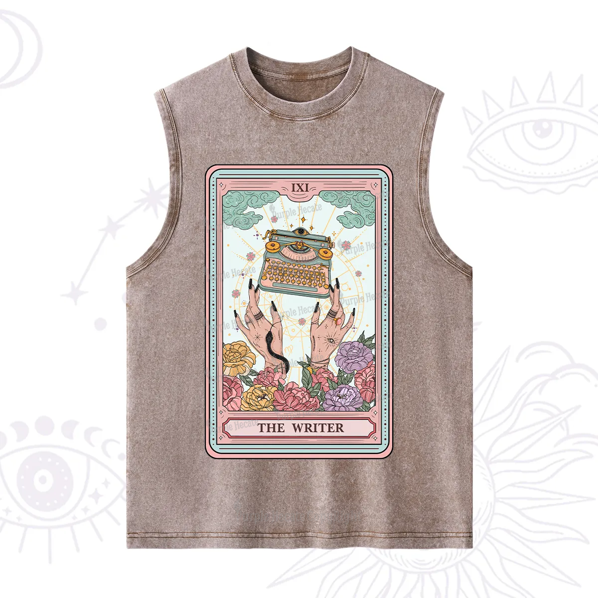 Purplehecate The Writer Tarot Card Washed Tank