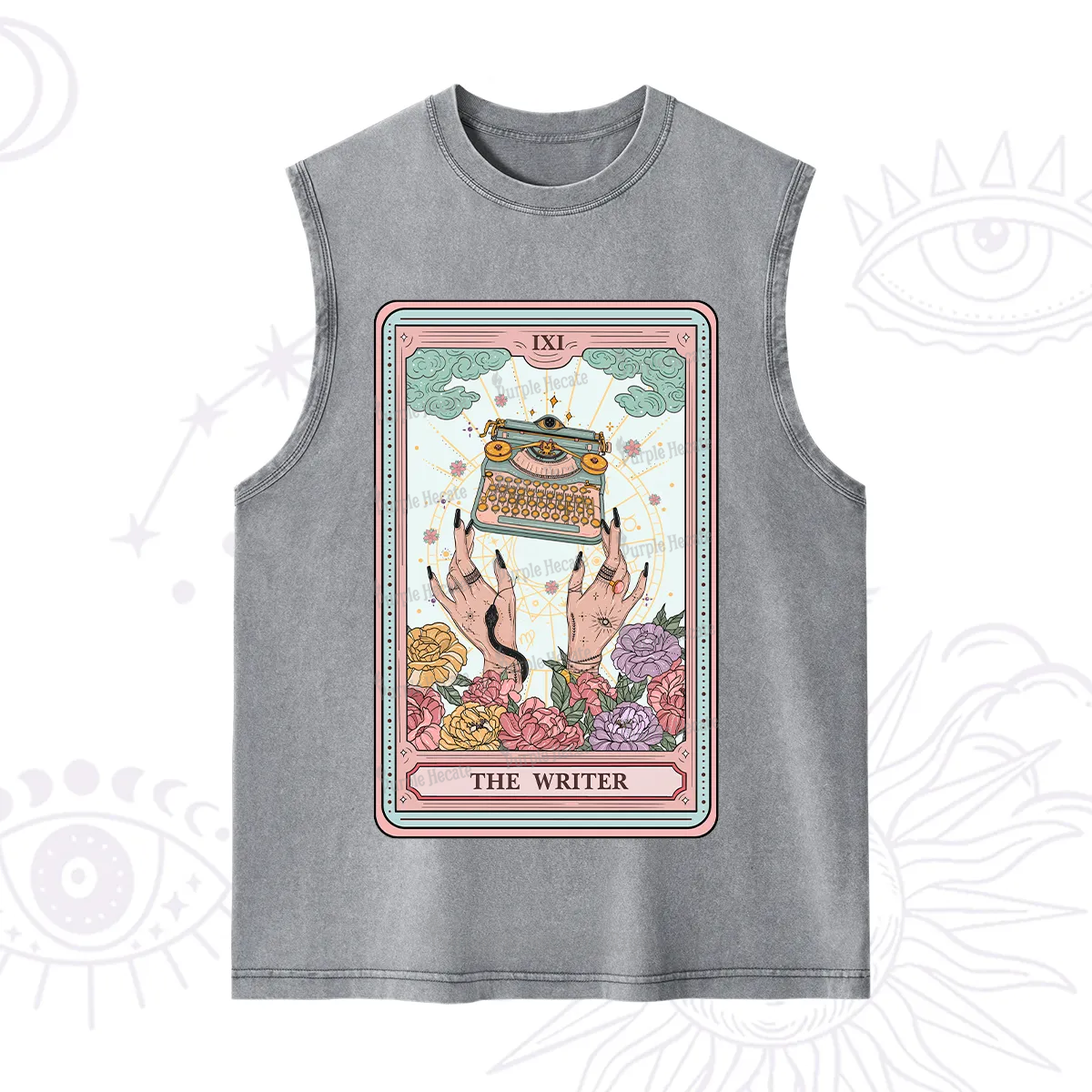 Purplehecate The Writer Tarot Card Washed Tank