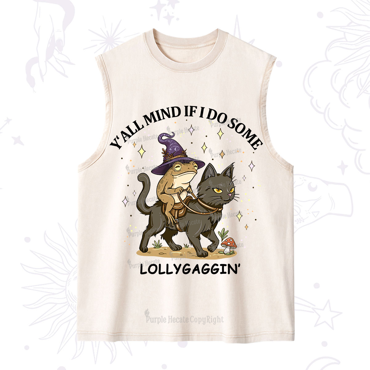 Purplehecate Y'all Mind If I Do Some Lollygaggin' Washed Tank