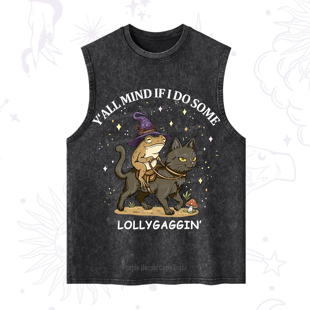 Purplehecate Y'all Mind If I Do Some Lollygaggin' Washed Tank